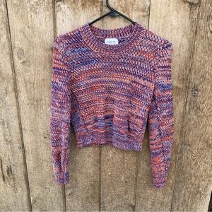FRAY I.D Cropped Heavy Knit Pullover Sweater Size XS